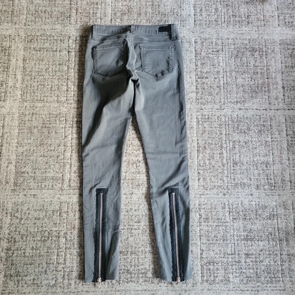 PAIGE Side Zipper Detail Low Rise Skinny Jeans Size‎ 27 Gray - Picture 7 of 15